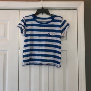 Abercrombie and fitch Blue and white striped T-shirt